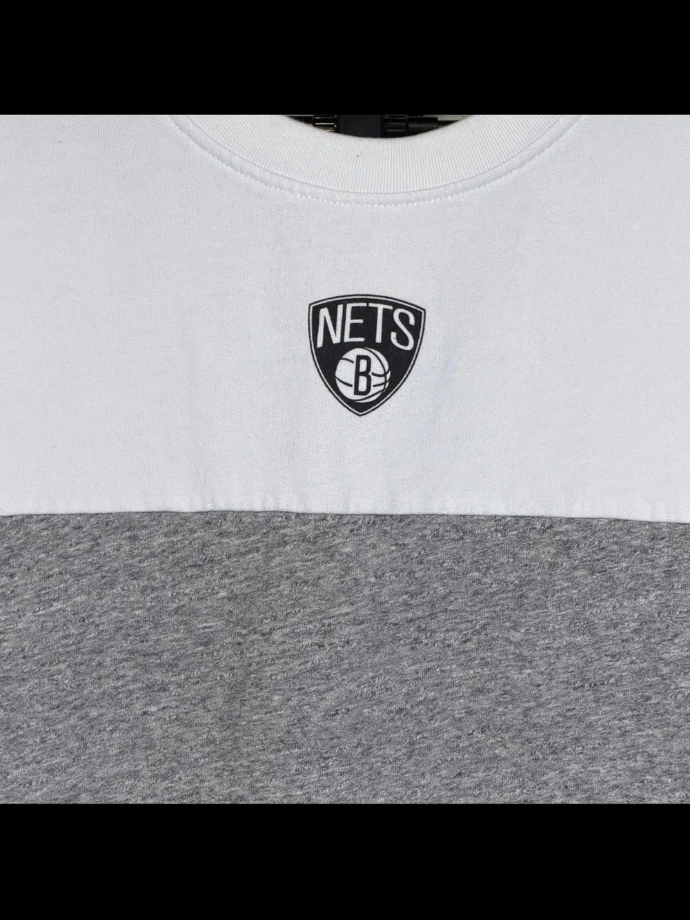Unisex Colorblock Crewneck Sweatshirt - White/Gray/Black